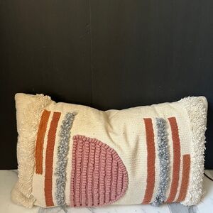 Boho Textured Throw Pillow